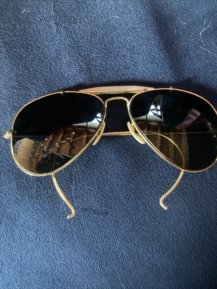 Vintage B&L Ray Ban USA Aviator 60mm Wrap-around All w/ Case Vintage B&L Ray Ban USA Aviator 60mm Wrap-around All w/ Case