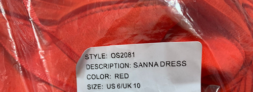 Women's SOLACE LONDON Sanna Asymmetric Drape One-shoulder Midi Red Dress UK 10 - Picture 5 of 5