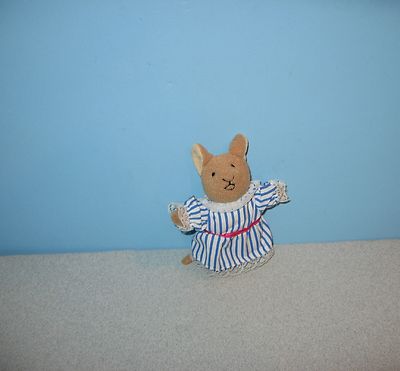 Mini 4'' Teeney Books Henry Holt & Co Mommy Mouse in Blue Stripe Dress Plush