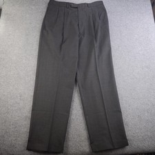 Lauren Ralph Lauren Total Comfort Dress Pants Mens 34x32 100 Wool Gray Pleated