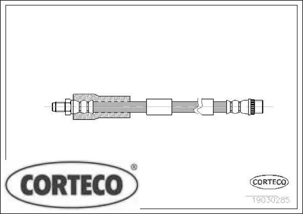 Corteco 19030285 Bremsschlauch Vorderachse Hinterachse Vorne Hinten-image