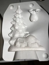 Ceramic Slip Mold Reindeer Christmas Tree