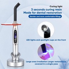 Wireless LED Dental Curing Light blue Cordless Cure Light Lamp Curing Machine fr