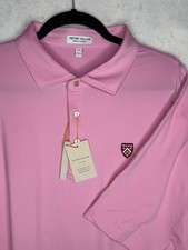 Peter Millar Polo Shirt Mens 2XL Pink Summer Comfort Crown Sport Golf Stretch