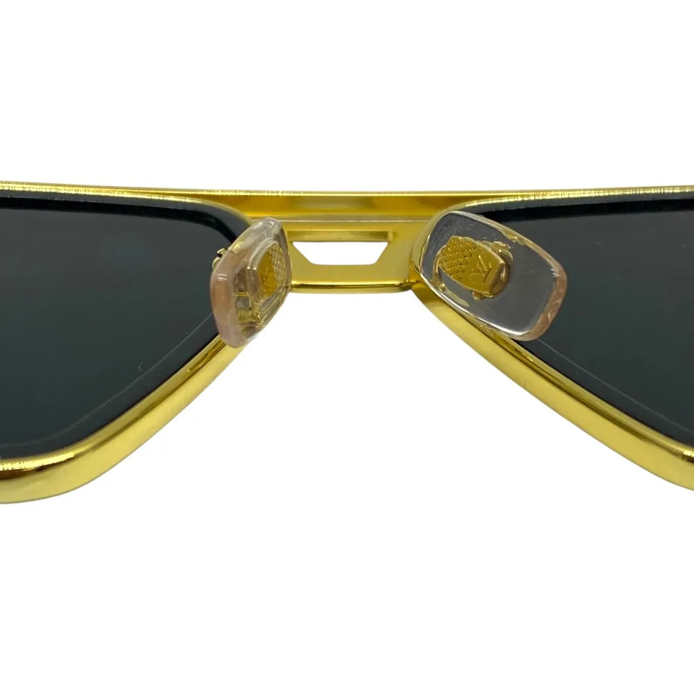 Louis Vuitton 1.1 Evidence Square Sunglasses Gold Frame Black Lens Men's Eyewear thumbnail 6