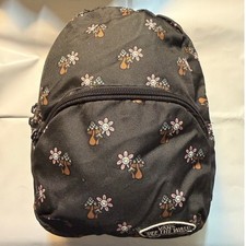 Vans Off The Wall Mini Backpack Mushroom Flower Print Black Y2K