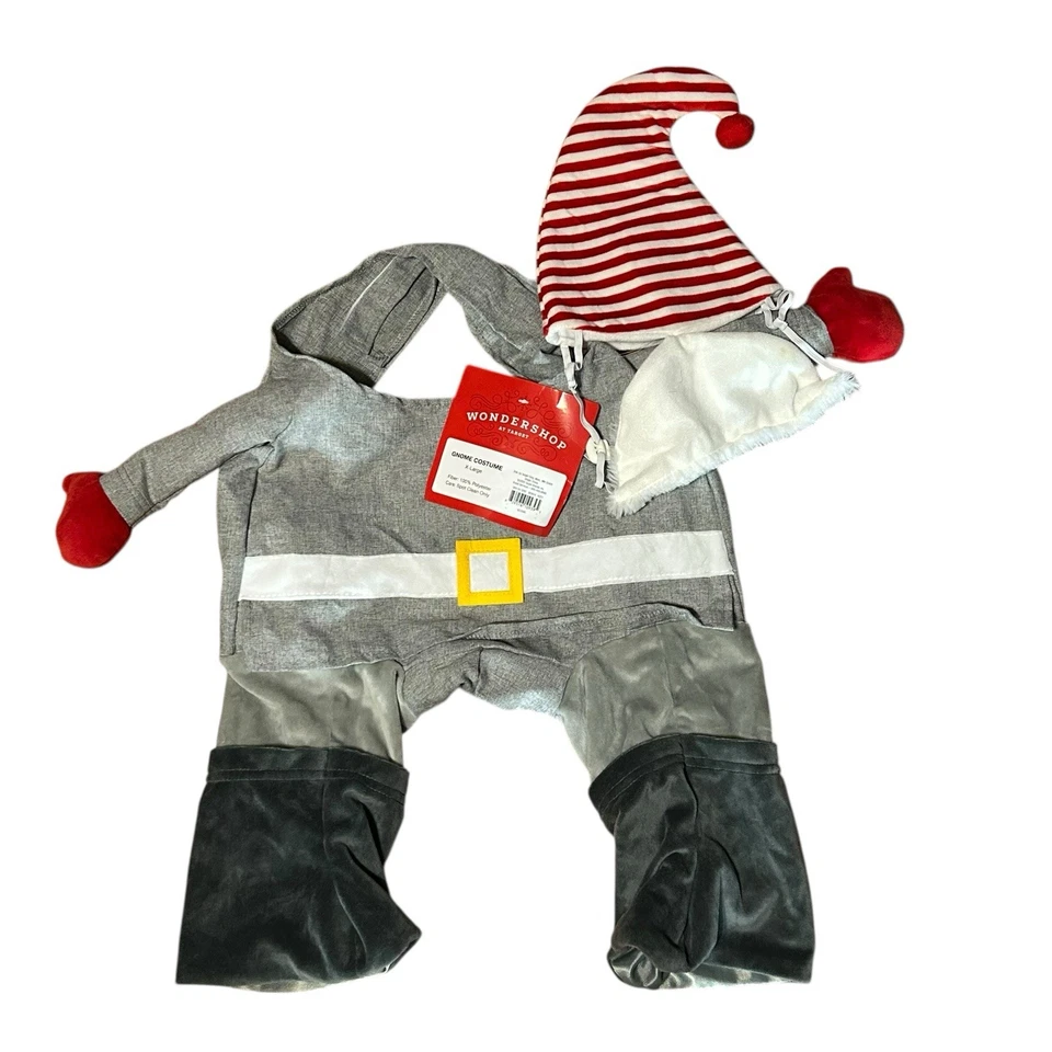Wondershop Dog Pet Garden GNOME 3-Piece COSTUME SIze XL NEW - Image 2 of 4