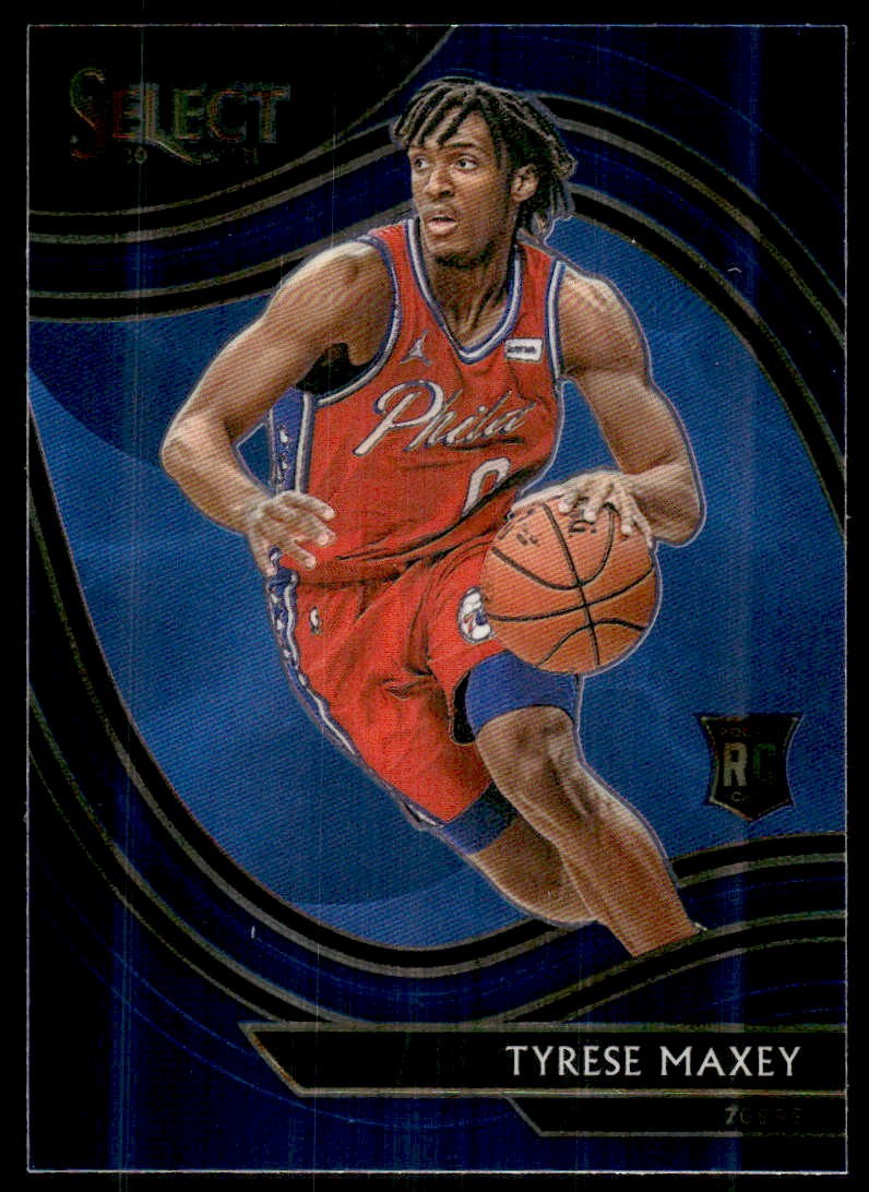 2020-21 Panini Select #280 Tyrese Maxey BASKETBALL Philadelphia 76ers