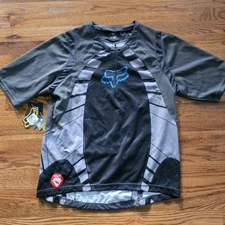 Fox Racing Flow Cycling Jersey 1/4 Zip Mens Large Gray/Black NWT 