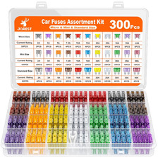 300Pcs Car Fuse Assortment Kit, 160 Mini Blade Fuses Automotive 90 Standard