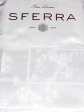 Sferra Giza 45 Natura 1854 Standard Sham White Floral Egyptian Cotton Sateen New
