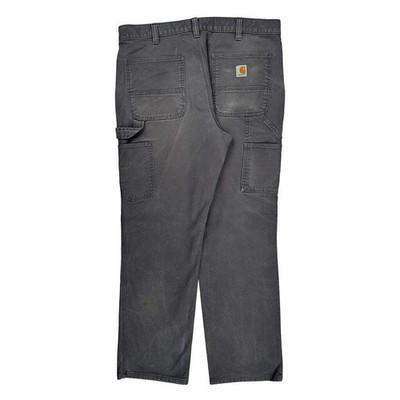Carhartt カーハート Double Knee Pants 36 Carhartt Double Knee Carpenter Pants - 36W 32L Gray Cotton | eBay
