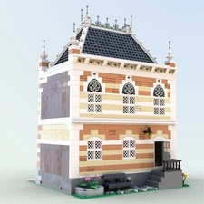 Compatible Modular Town Piano Society Building with Stained Glass Windows