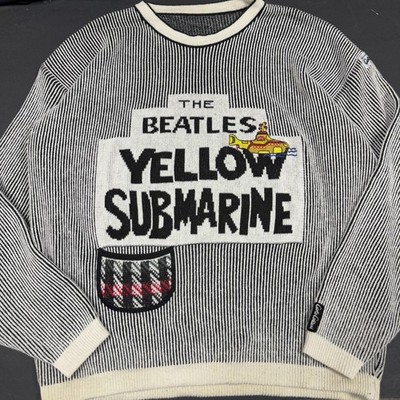 vintage 80s CARLO COLUCCI THE BEATLES YELLOW SUBMARINE Sweater Pullover XL RARE