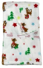 Rudolph The Red Nosed Reindeer Throw Blanket Soft Plush Size 30  x 34" NEW