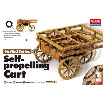 Academy Da Vinci selbstfahrender Wagen Modellbausatz - Snap Fit Leonardo Serie