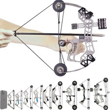 6-16.5" Compound Bow  Arrow Set: Archery Target, Hunting, Survival, Portable