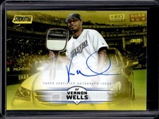 2025 Topps Stadium Club Vernon Wells Auto Yellow Foil #SCBA-VW Blue Jays