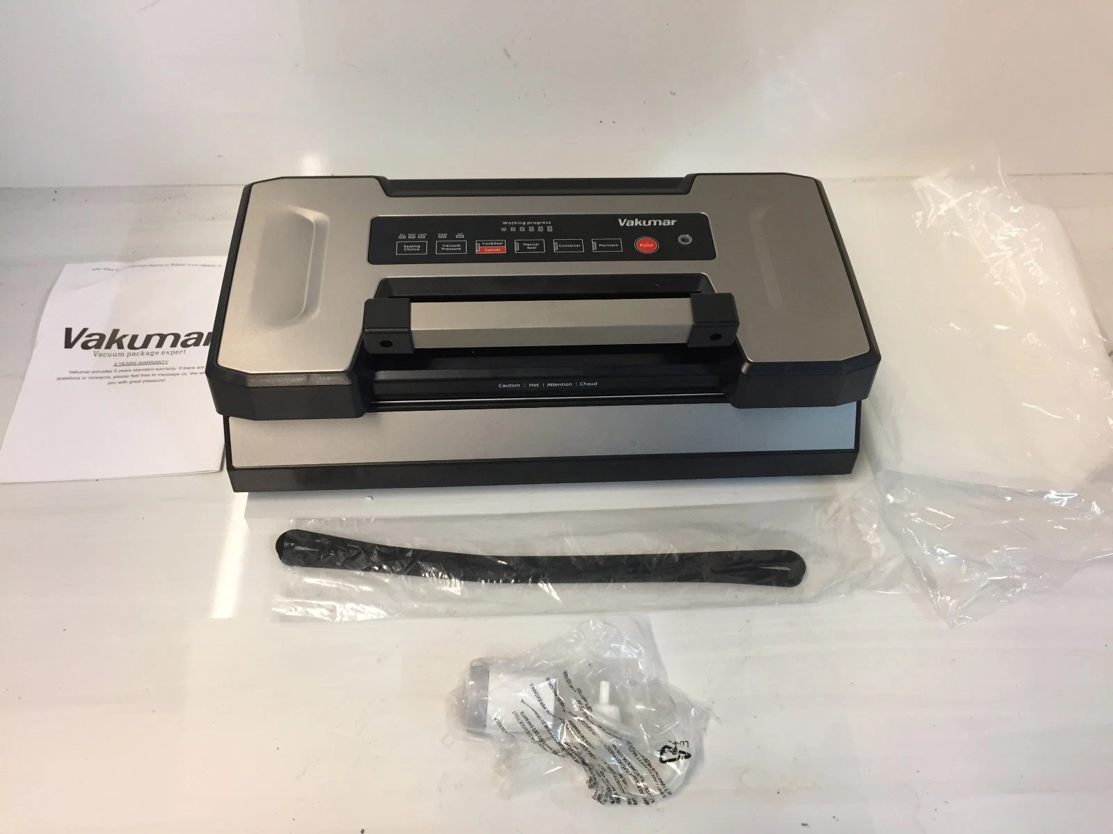 Vakumar VH5186 Double Pump Vacuum Sealer Food Saver Stainless Steel