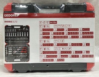 GEDORE R45603172 172-Piece Socket set 1/4+3/8+1/2 172pcs