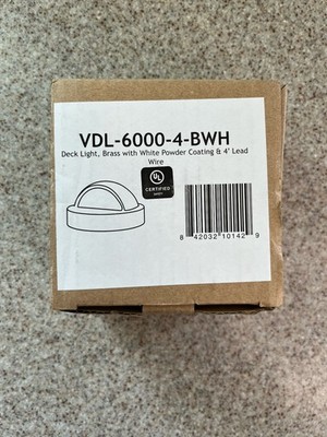 Cast Brass 12V Deck Light Bronze Painted White VDL 6000 4 BWH