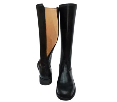 Men Horse Riding Black Leather Boots | Premium Leather Handmade Tall Riding Boot