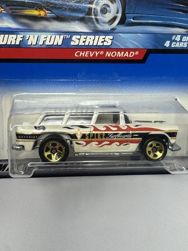 Hot Wheels 1999 Surf ‘N Fun White Chevy Nomad Wagon #964 B2 Spike Surfboards - Picture 2 of 6