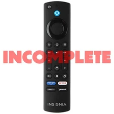 INCOMPLETE Insignia Remote (NS-RCFNA-21 Rev F) PrimeVid/Netflix/DirecTV/Peacock