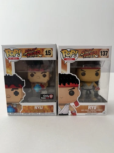 Funko Pop - Ryu #137 & 8-Bit Ryu #15