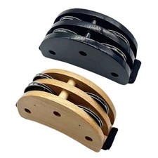 Foot Tambourine Percussion Foot Shaker with Steel Bells Rhythm Instrument