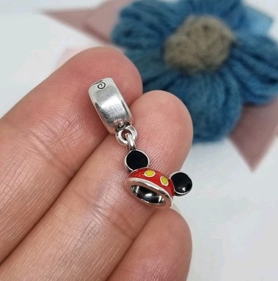 VERPACKT Original Pandora Disney Parks Rot Mickey Mouse Ohr Hut Dangle Charm   