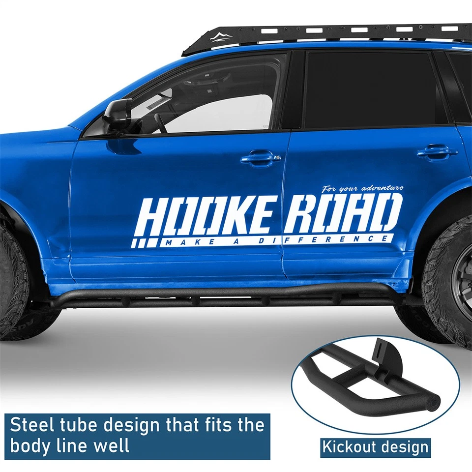 Rock Slider Nerf Bar Step Rail Rocker Guards for 03-10 Porsche Cayenne 955/957 - Image 3 of 4