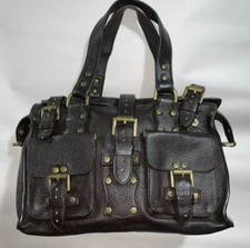 Pre-owned Auth Mulberry Handbag Satchel Purse Large Chocolate Brown Leather