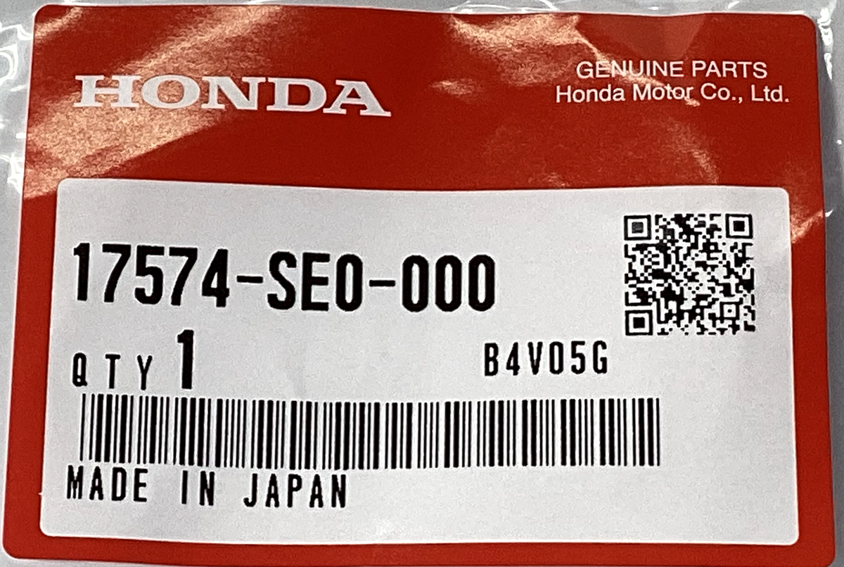 New Genuine Honda-Acura Gasket, Base 17574SE0000 / 17574-SE0-000