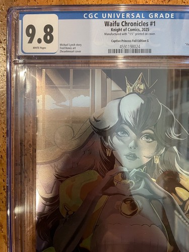 PRINCESS PEACH Cosplay CGC 9.8 **Waifu Chronicles VIRGIN GOLD FOIL VARIANT** 1/5 - 第 4/5 張圖片