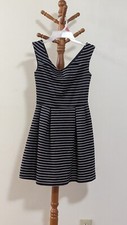 Windsor Women's S Navy White Striped Dress