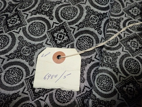 Vintage Black & White Brocade Fabric Circa 1970's 10 Plus Yards By 24" Double - Picture 3 of 3