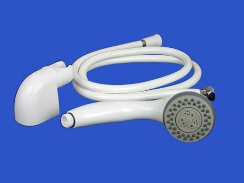 3-Function Easy Fit Bianco Aqua-Jet Doccia Set Testa Con 1.5m Anti-torsione Tubo - Foto 2 di 3