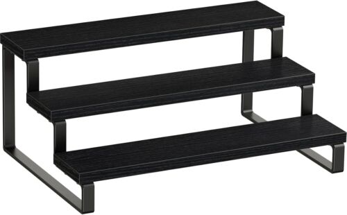 3 Tier Spice Rack, Cabinet Organizer Shelf, Wooden Spice Rack for Countertop, Ki
