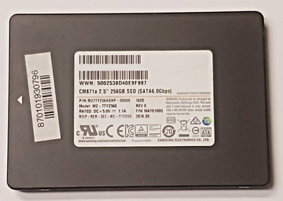 256GB SATA-III Samsung CM871a MZ-7TY2560 TLC NAND SSD 2.5