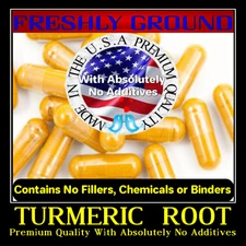 TURMERIC ROOT Raw With Absolutely No Additives Curcumin Longa Vegetarian Capsule