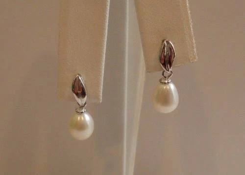 Pearl drop shop earrings ebay