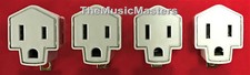  4 Wall Plug Electrical Power GROUNDING ADAPTERS 3 Prong Socket to 2 Prong Plug