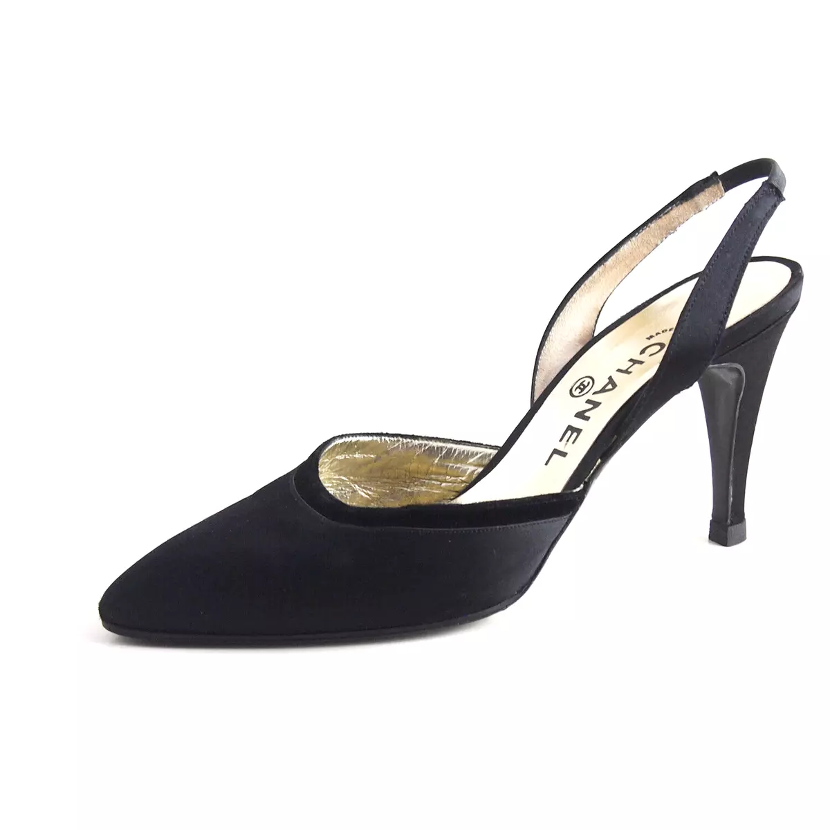 Chanel slingback suede sale