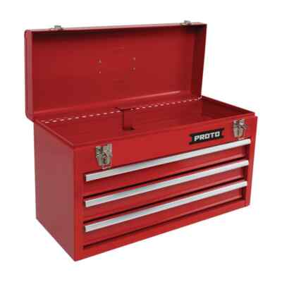 Proto J9993 Red Steel Tool Box: 1 Compartment 20-3/16