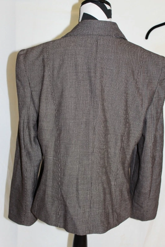 Blazer forrado elástico marrón para mujer Hillard & Hanson talla 14, nuevo con etiquetas $58 L#1073 Foto 3 de 4