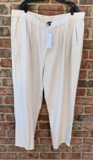 NWT EILEEN FISHER Plus Bone Soft Tencel Lyocell Twill Tapered Ankle Pant 2X