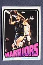 Golden State Warriors Star Clyde Lee autographed 1972-73 Topps basketball card--