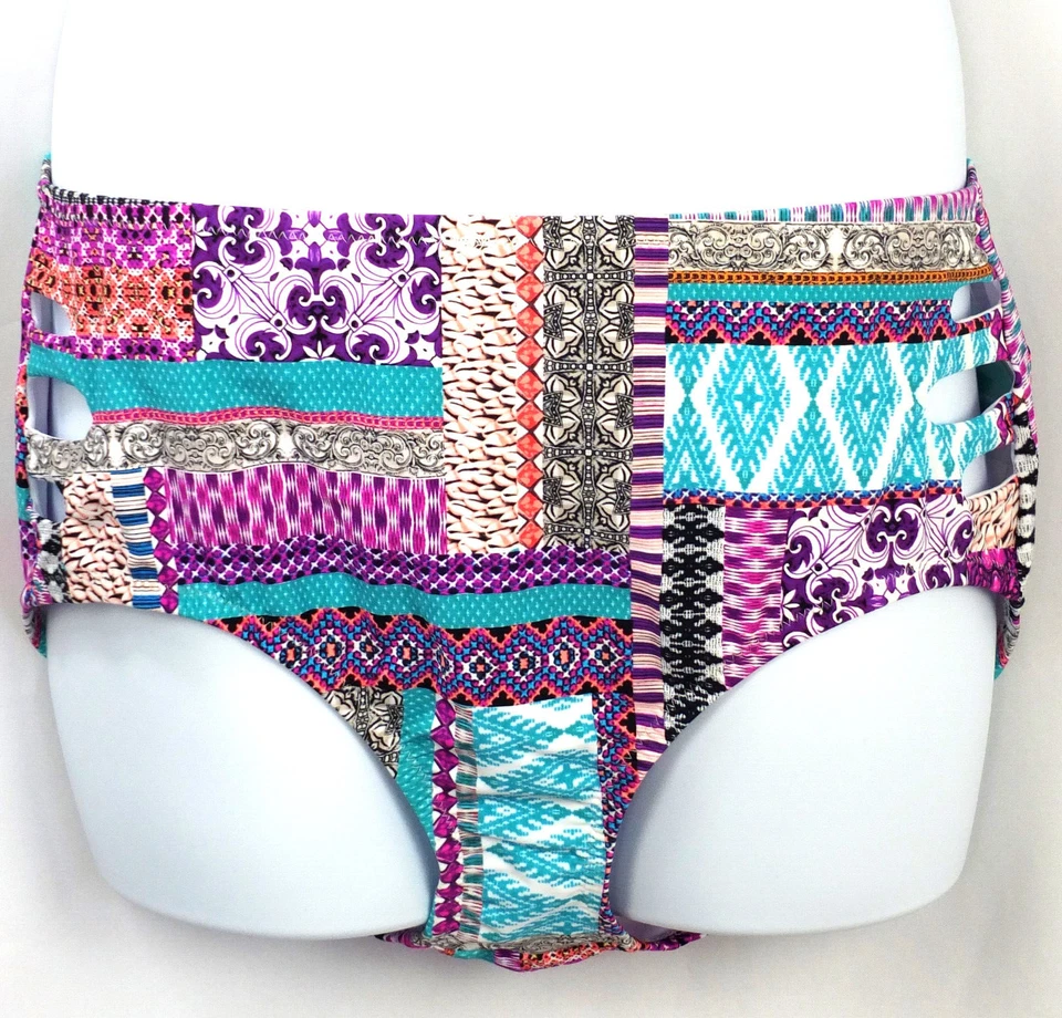 NWT Raisins Curve Multicolor Plus Size 20W Bikini Bottom Lined Side Cut-Outs - Image 2 of 4