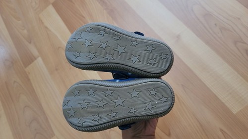 Koala Kids Baby Girls Size 7 Star Print Shoes Blue Mary Janes Suede Like NWOT - Picture 6 of 13